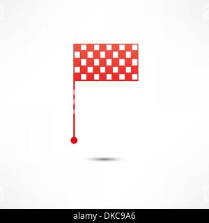 Rennsport-Flaggen-Symbol Stock Vektor