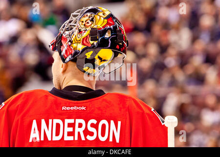 18. Oktober 2011 - Ottawa, Ottawa, Canada - Ottawa Torwart, Craig Anderson(41), während der Aktion zwischen den Senatoren und Flyer in Ottawa, Ontario, Kanada. (Kredit-Bild: © Leon Switzer/Southcreek/ZUMAPRESS.com) Stockfoto