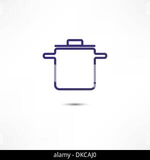 Topf mit Essen-Symbol Stock Vektor