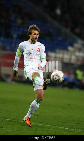 20. Oktober 2011 - Moskau, Russland - Stürmer DMITRI SYCHEV des FC Lokomotiv Moskau während der UEFA Europa League 2011/2012 Group Phase. FC Lokomotiv Moskau Vs AEK Athen (Griechenland) (Credit-Bild: © Aleksander V.Chernykh/PhotoXpress/ZUMAPRESS.com) Stockfoto