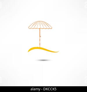 Strand Sonnenschirm Stock Vektor