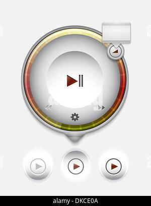 MultMultimedia Spieler UIimedia UI Stock Vektor