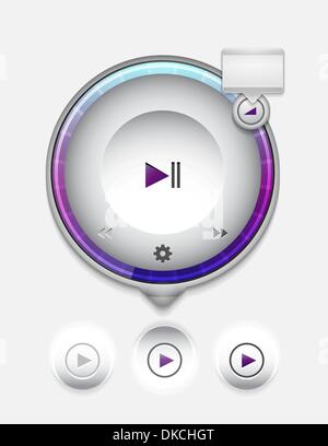 MultMultimedia Spieler UIimedia UI Stock Vektor