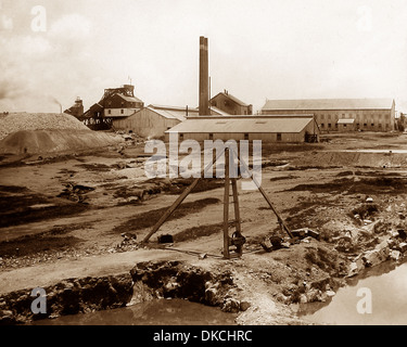 Afrika-Johannesburg-Stadt und Vorstadt Goldminen vor 1900 Stockfoto