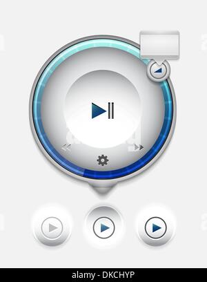 MultMultimedia Spieler UIimedia UI Stock Vektor