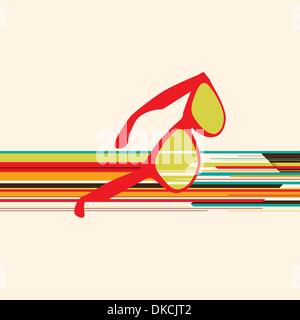 Layout mit Sonnenbrille Stock Vektor