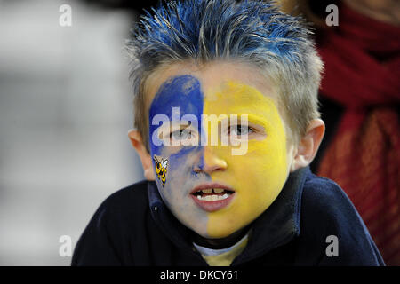 29. Oktober 2011 - Atlanta, Georgia, USA - A Fan am Georgia Tech-Clemson Spiel im Bobby Dodd Stadium in Atlanta Georgia.  Georgia Tech gewinnt 31-17. (Kredit-Bild: © Marty Bingham/Southcreek/ZUMAPRESS.com) Stockfoto