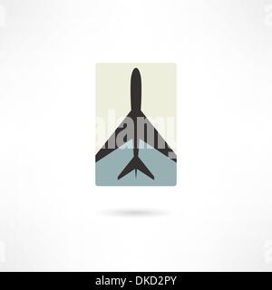 Flugzeug-Symbol Stock Vektor