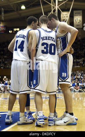 6. Januar 2007 - Durham, NC, USA - NCAA College Basketball The Virginia Tech Hokies schlagen die Duke Blue Devils 69-67 in einer Überstunden, als sie Cameron Indoor Stadium befindet sich in der Campus spielten der Duke University in Durham. Stockfoto