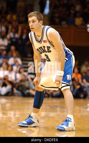 6. Januar 2007 - schlagen, Durham, NC, USA - NCAA College Basketball Durham Blue Devils #3 GREG PAULUS als die Virginia Tech Hokies die Duke Blue Devils 69-67 in einer Überstunden als sie Cameron Indoor Stadium befindet sich in der Campus spielten der Duke University in Durham. Stockfoto