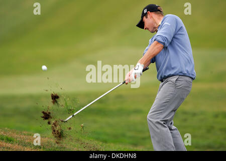 28. Januar 2007 - San Diego, CA, USA - Tiger Woods gewann Buick Invitational auf Torrey Pines South Sonntag, 28. Januar 2007. Hier trifft ANDREW BUCKLE aus der rauen am 13. Loch. Stockfoto