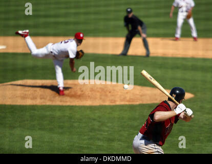 5. März 2007 - Jupiter, FL, USA - Houston Astros MORGAN ENSBERG an bat gegen die St. Louis Cardinals während einer Frühling-Training-Spiel heute Nachmittag um Roger Dean Stadium. (Kredit-Bild: © Bruce R. Bennett/Palm Beach Post/ZUMA Press) Einschränkungen: USA Tabloid Rechte heraus! Stockfoto