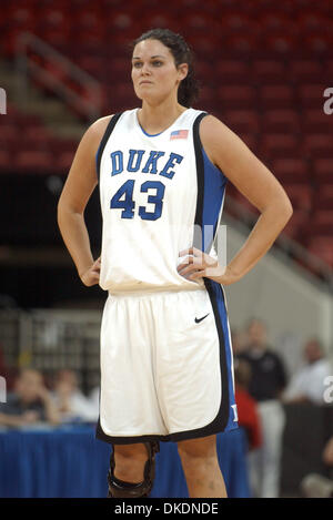 20. März 2007 - Raleigh, NC, USA - Duke Bluedevils (43) ALISON Ballen als Duke Bluedevils schlagen die Tempel Eulen 62-52 wie erschien in der zweiten Runde des 2007 NCAA Division I Womens Basketball-Turniers, das im RBC Center stattfand in Raleigh. (Kredit-Bild: © Jason Moore/ZUMA Press) Stockfoto