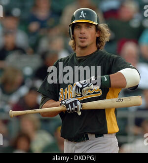 29. März 2007 kehrt - Sacramento, CA, USA - Oakland Athletics TRAVIS BUCK, #67, in der Einbaum gegen die Sacramento River Cats im 2. Inning ihrer Ausstellung Spiel am Donnerstag, 29. März 2007 in Raley Field in Sacramento, Kalifornien  (Bild Kredit: © Jose Carlos Fajardo/Contra Costa Times / ZUMA Press) Einschränkungen: USA Boulevardpresse Rechte heraus! Stockfoto