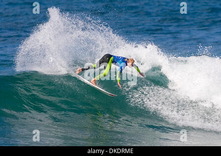 12. April 2007 - beendete Bells Beach, Victoria, Australien - MICHAEL CAMPBELL (Aus/Port MacQuarie) auf dem 9. Platz nach dem Verlust eines engen Runde 4 Hitze zu Mick Fanning (Aus)... TheÊ35th jährliche Rip CurlÊProÊis TheÊsecondÊevent auf die FostersÊASPÊMenÕsÊWorld-Tour 2007 und Funktionen die Top 45 Surfer Welt und drei Joker-Surfer mit US$ 300,000.00 Preisgeld. Enthalten in der Welt Stockfoto