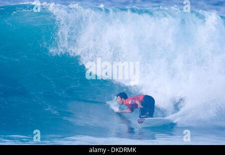 12. April 2007 - Bells Beach, Victoria, Australien - DANNY WILLS (Aus/Byron Bay/NSW) belegte den 9. Platz insgesamt nachdem er in seiner Runde vier Hitze heute von Taj Burrow (Aus) geschlagen wurde. TheÊ35th jährliche Rip CurlÊProÊis TheÊsecondÊevent auf die FostersÊASPÊMenÕsÊWorld-Tour 2007 und Funktionen die Top 45 Surfer Welt und drei Joker-Surfer mit US$ 300,000.00 Preisgeld. Ferenzen Stockfoto