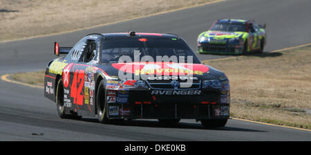 24. Juni 2007 - Sonoma, Kalifornien, USA - Montoya (42) gewann das Toyota/Save Mart 350 NASCAR Nextel Cup-Rennen auf dem Infineon Raceway in Sonoma, Kalifornien, Sonntag, 24. Juni 2007.   (Kredit-Bild: © John Green/San Mateo County Times/ZUMA Press) Stockfoto