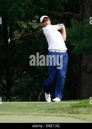 3. Juli 2007 - Bethesda, MD, USA - NOTAH BEGAY während einer Praxis runden für die AT&T nationale PGA-Turnier im Congressional Country Club in Bethesda.  Begay praktiziert am Dienstag mit ehemaligen Teamkollegen in Stanford Tiger Woods. (Kredit-Bild: © James Berglie/ZUMA Press) Stockfoto