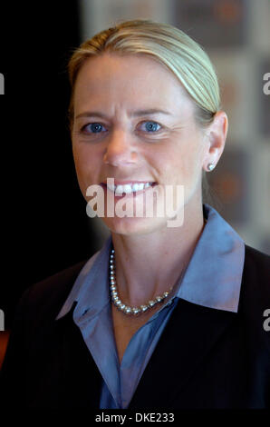 17. Juli 2007 - Manhattan, NY, USA - Golfer ANNIKA SÖRENSTAM tritt HSBC, Ergebnisse der Umfrage über Werte im Sport zu enthüllen; HSBC Bank, 452 der Fifth Avenue (Kredit-Bild: © Bryan Smith/ZUMA Press) Einschränkungen: New York City Paper Rechte heraus! Stockfoto