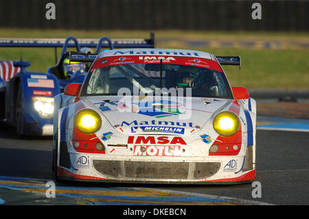 17. Juni 2007 - Le Mans, Frankreich - Porschefahrer PATRICK LONG in den 24 Stunden von Le Mans, Samstag, 16. Juni 2007.  (Kredit-Bild: © Rainier Ehrhardt/ZUMAPRESS.com) Stockfoto