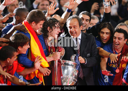 27. Mai 2009 - Rom, Italien - MICHEL PLATINI beim UEFA-Champions-League-Soccer Finale zwischen Barcelona und Manchester United im Stadio Olimpico in Rom, Italien. Barcelona schlug Manchester United 2: 0. (Kredit-Bild: © Foto Olimpic/Action Press/ZUMA Press) Einschränkungen: * Nord- und Südamerika Rechte nur * Stockfoto