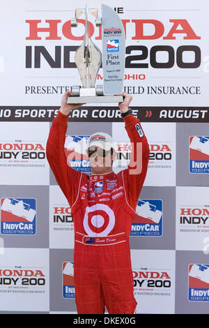 9. August 2009: Fahrer Scott Dixon nach den Honda Indy 200 auf der Mid-Ohio Sports Car Course in Lexington, OH zu gewinnen. (Kredit-Bild: © Southcreek Global/ZUMApress.com) Stockfoto