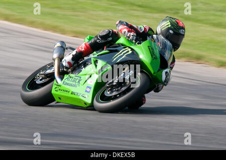 14. August 2009 - Alton, Virginia, USA - 14. August 2009: AMA bei Virginia internationale Rennen Weg super bike super Pole. 88 Jamie Hacking (Kredit-Bild: © Mark Abbott/Southcreek Global/ZUMApress.com) Stockfoto