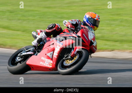 14. August 2009 - Alton, Virginia, USA - 14. August 2009: AMA bei Virginia internationale Rennen Weg super bike super Pole. 1 Jake Zemke (Kredit-Bild: © Mark Abbott/Southcreek Global/ZUMApress.com) Stockfoto