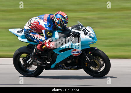 14. August 2009 - Alton, Virginia, USA - 14. August 2009: AMA bei Virginia internationale Rennen Weg super bike Qualifikation (Credit-Bild: © Mark Abbott/Southcreek Global/ZUMApress.com) Stockfoto