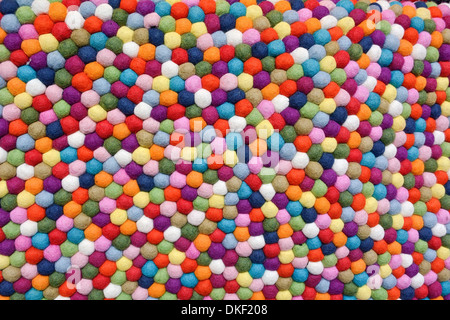 Multicolor Balls of Wool as Design Element Stockfoto