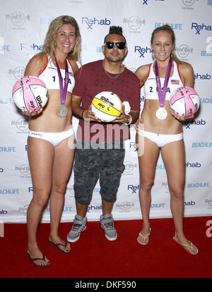 April Ross Sean Paul Jennifer Kessy am Reggae Fest Wochenende statt im Hard Rock Hotel & Casino Las Vegas Nevada - 16.09.12 Stockfoto