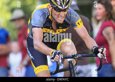 21. Juni 2009 - Nevada City, Kalifornien, USA - LANCE ARMSTRONG zeigte beeindruckenden Tour de France-Form in einer dominierenden Sieg bei der hügeligen Nevada City Classic. Armstrong soll der Tour de France am 4. Juli in Monaco beginnen. (Kredit-Bild: © Wil Matthews/ZUMA Press) Stockfoto