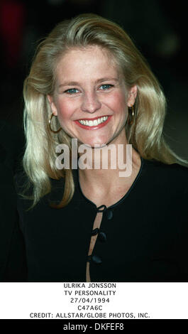 ULRIKA JONSSON. TV-PERSONALITY.27/04/1994.C47A6C. BILDNACHWEIS: ALLSTAR / Stockfoto