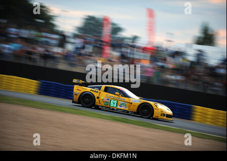 13. Juni 2009 - Mans Le, Frankreich - #63 Corvette C6. R während der 24 Stunden von Le Mans, Samstag, 13. Juni 2009, in Le Mans, Frankreich. (Kredit-Bild: © Rainier Ehrhardt/ZUMAPRESS.com) Stockfoto