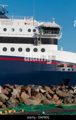 Color Line Superspeed Klasse Ro/Pax-Fähre kommt in Hirtshals, Dänemark. Stockfoto