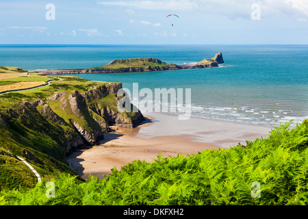 Rhossili Bucht, Halbinsel Gower, Wales, Vereinigtes Königreich, Europa Stockfoto