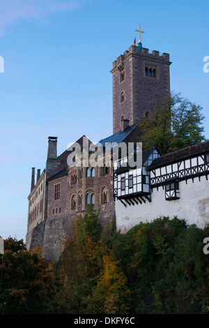 die Wartburg im Morgenlicht, Stadt Eisenach, Thüringen, Deutschland, Europa Stockfoto