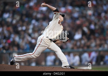 27. Juli 2009 - San Francisco, Kalifornien - San Francisco Giants Krug TIM LINCECUM in Aktion während des MLB-Spiels zwischen den Pittsburgh Pirates und die San Francisco Giants im AT&T Park in San Francisco. (Kredit-Bild: © Matt Cohen/Southcreek Global/ZUMA Press) Stockfoto