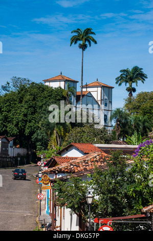 Matrix-Kirche unserer lieben Frau vom Rosenkranz, Pirenopolis, Goais, Brasilien, Südamerika Stockfoto