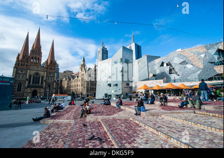 Australian Centre for the Moving Image am Federation Square, Melbourne, Victoria, Australien, Pazifik Stockfoto