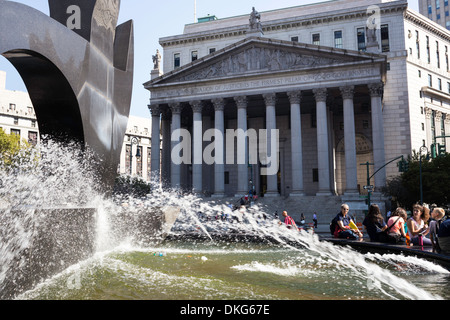 "Triumph des menschlichen Geistes" Brunnen in Foley Square, New York Stockfoto