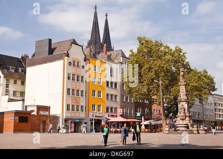Alter Markt in der Altstadt von Köln, Nordrhein-Westfalen, Deutschland, Europa Stockfoto