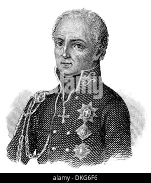 Porträt von Levin August Gottlieb Theophil oder Leonty Leontyevich, Graf von Bennigsen, 1745-1826, deutscher General der servi Stockfoto