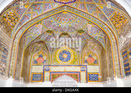 Der Mihrab, Nadir Divan geplanten Khanaka, auch bekannt als Nadir Divan Beghi Khanaka, Buchara, Usbekistan Stockfoto