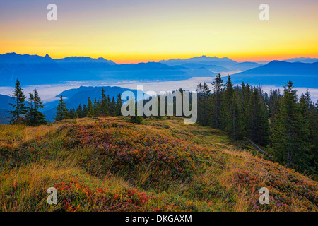 Sonnenaufgang am Hochkönig, Salzburger Land, Österreich Stockfoto