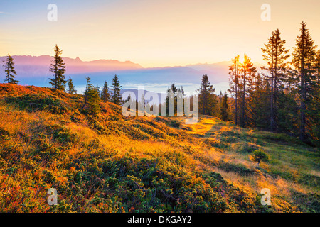 Sonnenaufgang am Hochkönig, Salzburger Land, Österreich Stockfoto