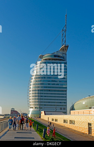 Atlantic Hotel Sail City, Klimahaus und Konferenzzentrum, Bremerhaven, Deutschland, Europa Stockfoto