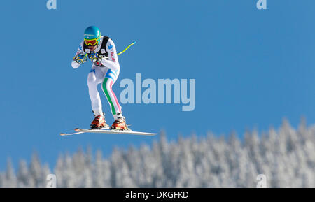 Beaver Creek, Colorado, USA. 5. Dezember 2013. CHRISTOF INNERHOFER Italiens während der Trainingslauf für FIS Ski World Cup Downhill Rennen der Herren in Beaver Creek, Coloradorado. Bildnachweis: Ralph Lauer/ZUMAPRESS.com/Alamy Live-Nachrichten Stockfoto