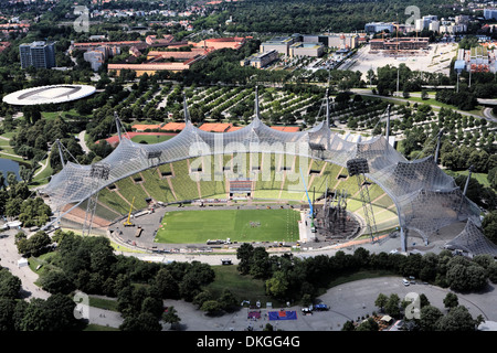 Olympiastadion, München, Bayern, Deutschland, Europa Stockfoto