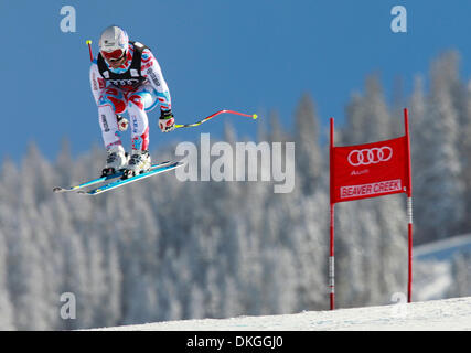 Beaver Creek, Colorado, USA. 5. Dezember 2013. DAVID POISSON von Frankreich während der Trainingslauf für FIS Ski World Cup Downhill Rennen der Herren in Beaver Creek, Coloradorado. Bildnachweis: Ralph Lauer/ZUMAPRESS.com/Alamy Live-Nachrichten Stockfoto